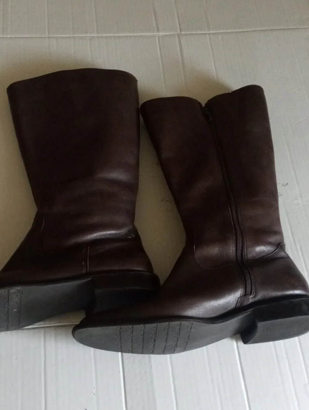 Eddie Bauer Tall Leather Riding Boots Wide Calf Size 9W